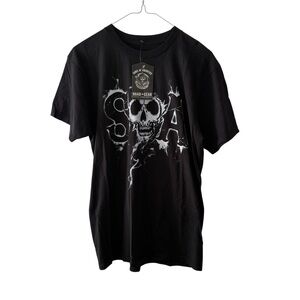Sons of Anarchy Men’s Graphic Licensed T Shirt Black Crew Neck Bikercore
